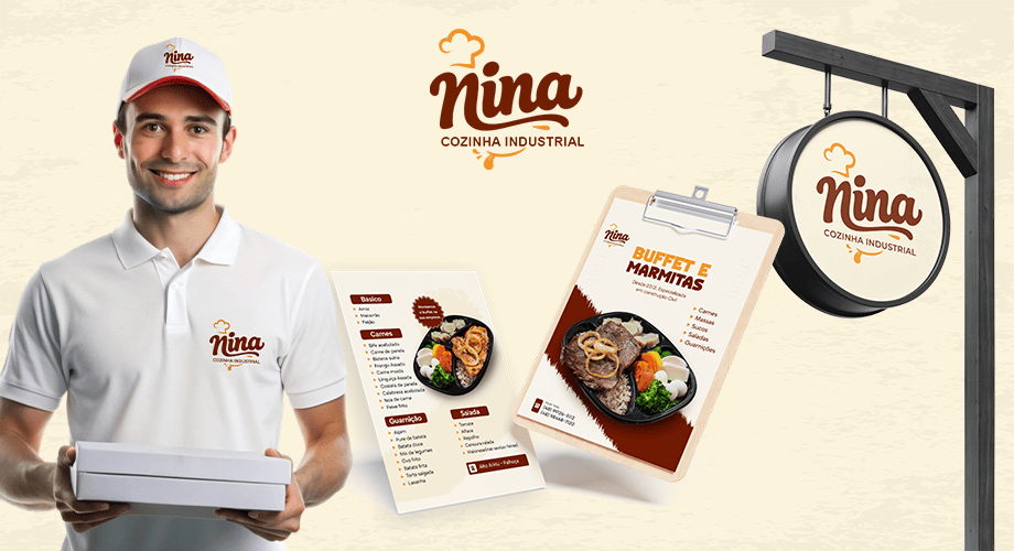 Projeto Nina's Kitchen - Design de marca pela Vivid Duo