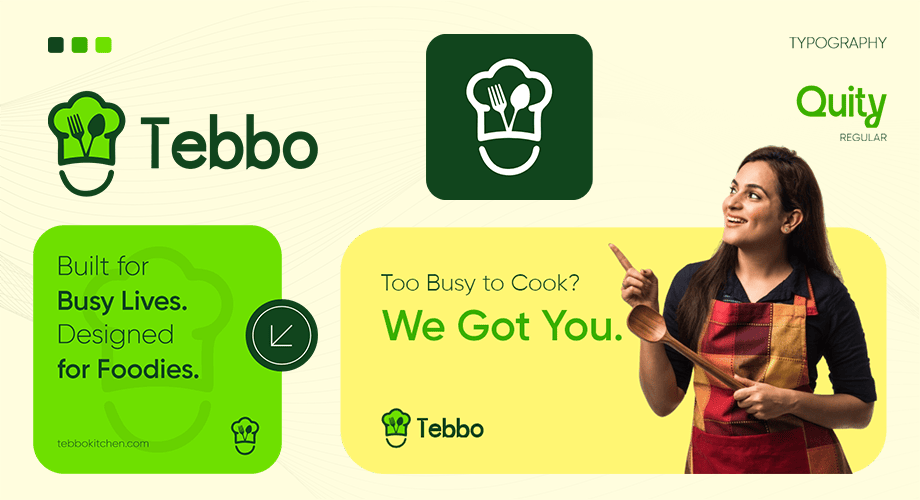 Projeto Tebbo Kitchen - Design de logotipo pela Vivid Duo